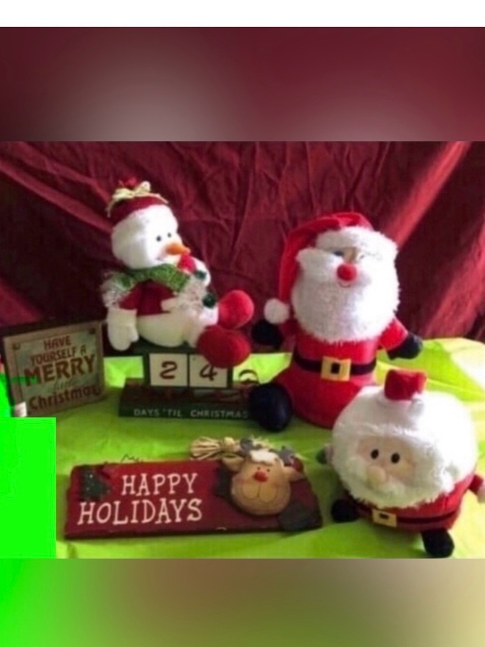 NWOT CHRISTMAS HOLIDAY Plush Decor, bundle